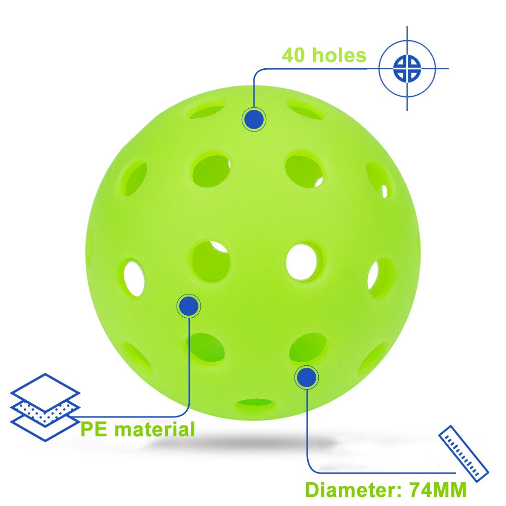Glow-In-The-Dark Outdoor Pickleballs
