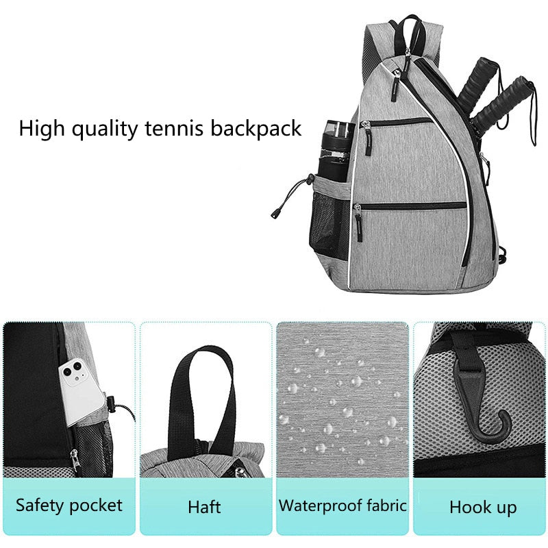 Pickleball Backpack with Adjustable Sling Bag and Fence Hook