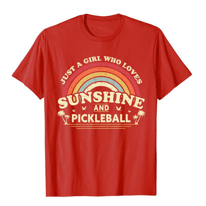 Girl who loves pickleball shirt