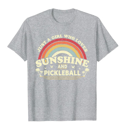 Just A Girl Who Loves Sunshine and Pickleball T-Shirt