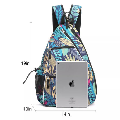 Pickleball Backpack Adjustable Sling Bag with Fence Hook
